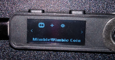 Ledger Hardware Wallet MimbleWimble Coin App